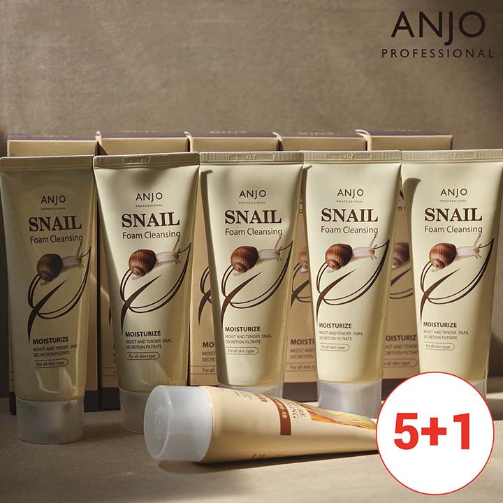 [5+1] 앙쥬 달팽이 영양 딥클렌징폼 100ml (총6개)