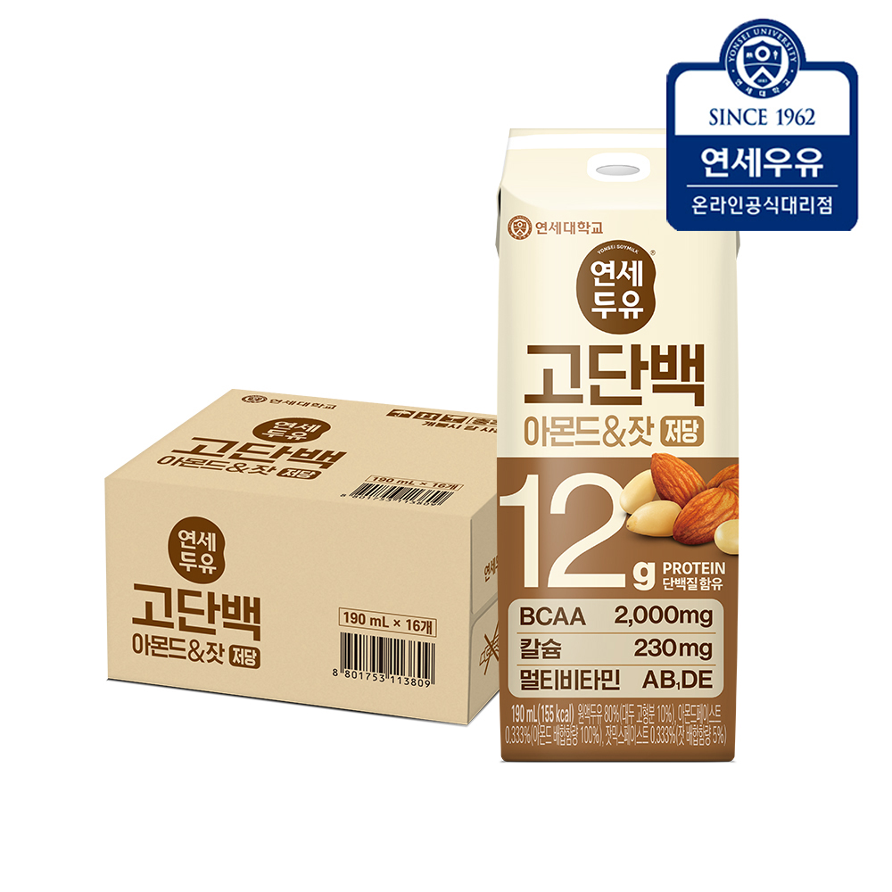 연세두유 고단백 저당 아몬드잣두유 16팩
