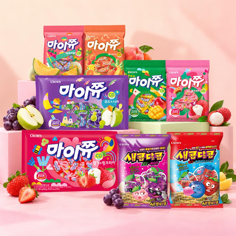 크라운 새콤달콤, 마이쮸 봉지 모음