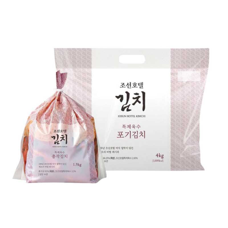 [김장특가] 조선호텔 특제육수 혼합김치 5.5kg (포기4+총각김치1.5)